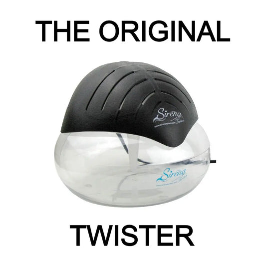 Sirena Twister Black The Original Air Purifier Water Filter Air Cleaner For Home Essential Oil Aromatizer With LED Night Light For Smoke & Pets Aromatic Fragrance Machine